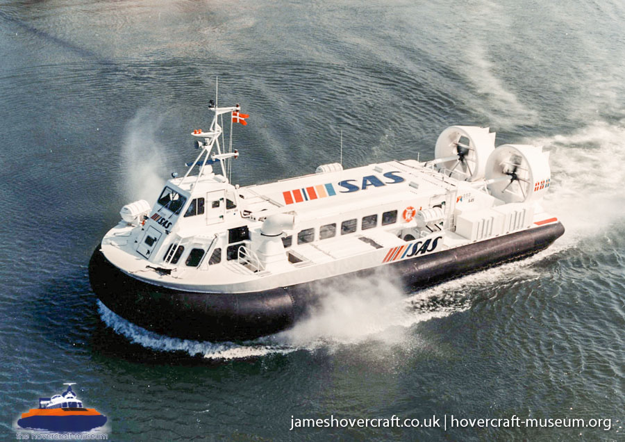 AP1-88 hovercraft with the Scandinavian company SAS -  (credit: The <a href='http://www.hovercraft-museum.org/' target='_blank'>Hovercraft Museum Trust</a>).